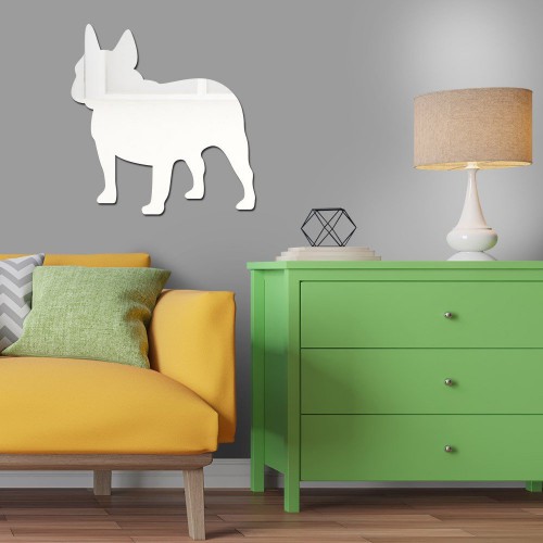 Adesivo de parede Espelho Decorativo Bulldog Francês